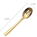Axyaa Stainless Steel Long Handle Soup Spoon Colander Mixing Teaspoon Set
