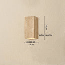 Axyaa Natural Yellow Travertine Stone LED Wall Light Fixture