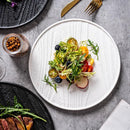 Axyaa Irregular Texture Ceramic Flat Plate for Restaurant and Molecular Cuisine