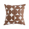 Axyaa Patchwork Faux Leather Cushion Cover 45x45cm Home Decor for Couch, Sofa, Chair