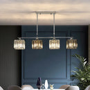 Axyaa Chrome Led Crystal Chandelier Lighting for Modern Living Room