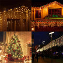 Axyaa Icicle LED Street Garland Christmas Lights for Outdoor Decor
