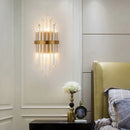Luxury Modern Crystal Wall Lamp Light for Living Room - Axyaa Golden LED Wall Sconce