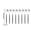 Axyaa Black & Gold Coffee Tableware Set - 32-Piece Cutlery Set