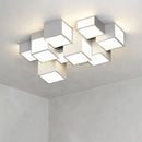 Axyaa Square Chandeliers: Modern Home Indoor Ceiling Lights for Living, Bedroom, Dining Room