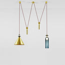 Axyaa Glass Chandelier: Nordic Minimalist Adjustable LED Decorative Lamp