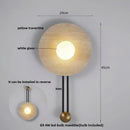 Axyaa Round Yellow Travertine LED Wall Lamp - Modern Nordic Glass Ball Light