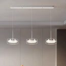 Axyaa Clear Glass 3-Light Pendant for Dining Room, Kitchen Island