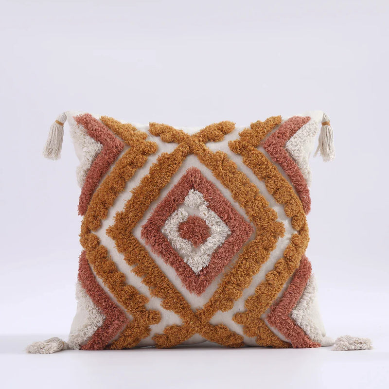 Tufted Rainbow Cushion Cover for Home Decor Axyaa Brand