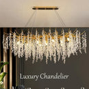 Axyaa Modern Luxury Crystal Chandelier LED Pendant Lamp for Home Decor