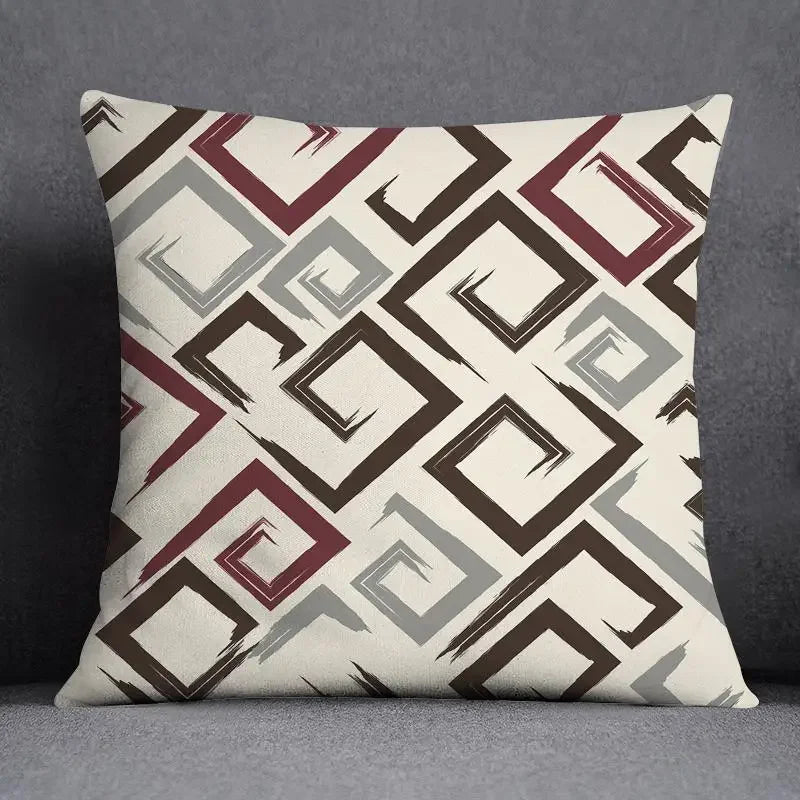 Axyaa Geometric Color Pillowcase Square Cushion Cover 45x45