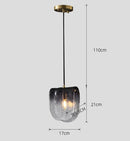 Axyaa Glass Pendant Light for Dining Table Bedroom Living Room Bar Coffee Shop