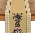 Axyaa Zebra Print Table Runner: Stylish Dining Decor for Indoor & Outdoor Tables