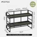 Axyaa Desktop Organizer with Stackable Shelving and Two Storage Trays