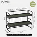 Axyaa Desktop Organizer with Stackable Shelving and Two Storage Trays