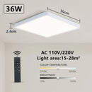 Axyaa Smart Wood Grain LED Ceiling Light for Living Room, App & Voice Control