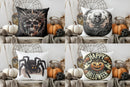 Axyaa Gothic Crown Skull Chains Pillow Cover for Sofa Bedroom Car