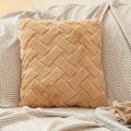 Axyaa Simple Striped Rabbit Plush Pillowcase in Double-Sided Velvet Cover
