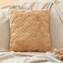 Axyaa Simple Striped Rabbit Plush Pillowcase in Double-Sided Velvet Cover