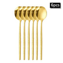 Axyaa Gold Hammered Cutlery Set - Stainless Steel, Dishwasher Safe