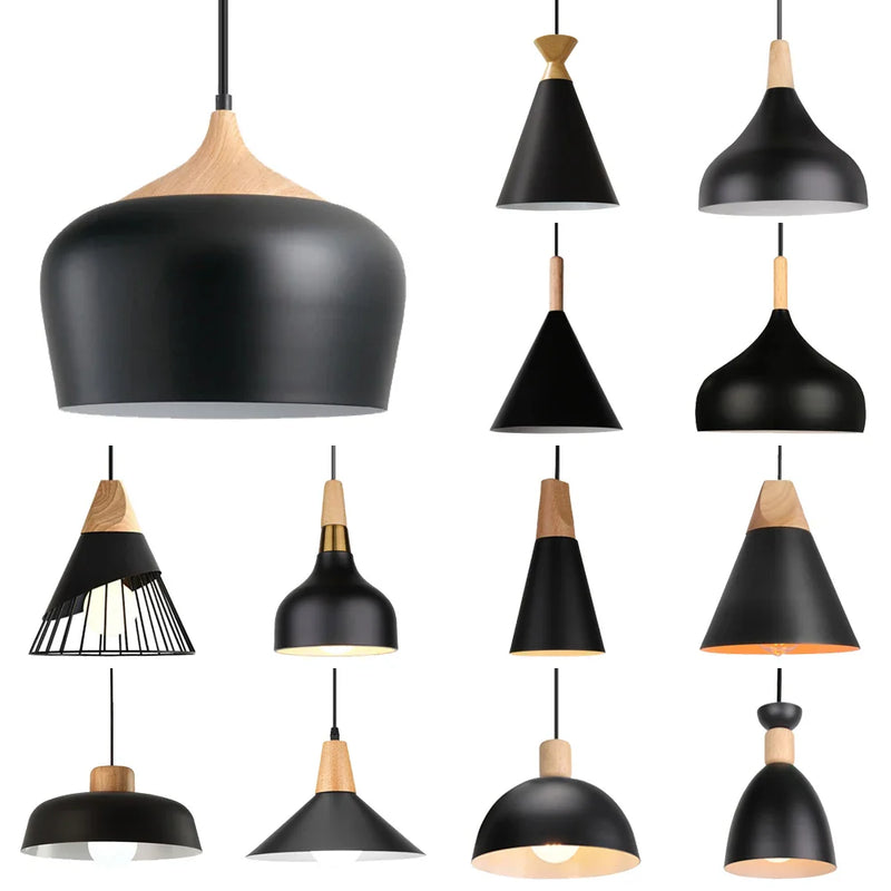 Axyaa Nordic Pendant Lights: Minimalist E27 Hanging Lamps for Indoor Lighting