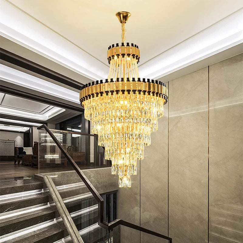 Axyaa Crystal Chandelier: Modern Light Luxury for Villas, Hotels, and Banquet Halls