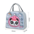 Axyaa Kids' 3D Cartoon Lunch Box Bag - Fresh Food Storage with Aluminum Foil
