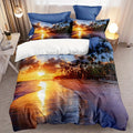 Axyaa Beach Scenes Print Duvet Cover Set for Bedroom Guest Room