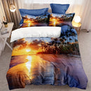 Axyaa Beach Scenes Print Duvet Cover Set for Bedroom Guest Room