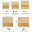 Axyaa Luxury Velvet Drawstring Storage Bag: Transparent Breathable Moisture-proof Organizer
