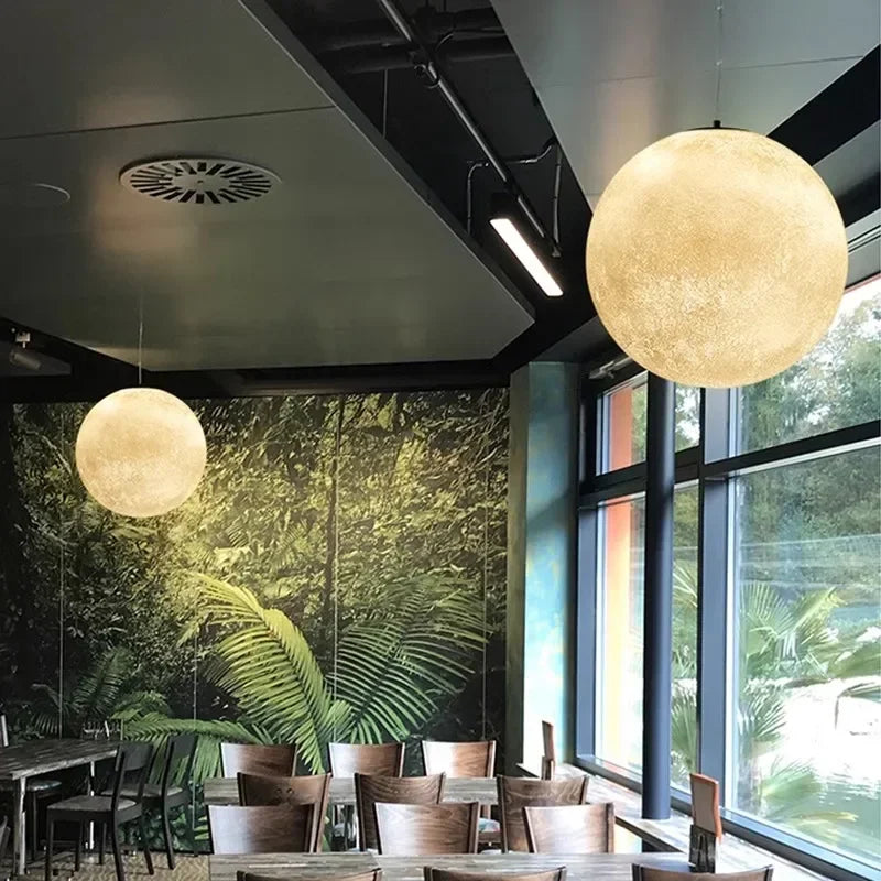 Axyaa Moon Pendant Lights: Nordic Minimalism for Bedroom, B&B, Restaurant