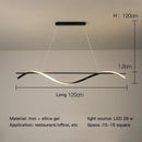 Axyaa LED Strip Chandelier - Nordic Minimalist Design - Modern Kitchen & Bedroom Pendant Light