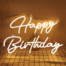 Axyaa Large Happy Birthday Neon Sign Light Wall Decor Wedding Party Neon Light Sign