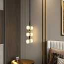 Axyaa Glass Bubble LED Ceiling Pendant Light Copper Chandelier