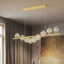 Axya Glass Ball Gold Chandelier for Dining Room Kitchen Décor