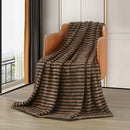 Axyaa Camel Brown Fleece Throw Blanket 130x170cm - Luxury Ultra-Plush for Home Office