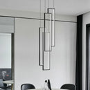 Axyaa Nordic Black LED Chandelier for Living Room Stairs Dimmable Pendant Light