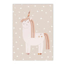 Axyaa Nursery Decor Wall Art Poster, Unicorn Cactus Canvas Print