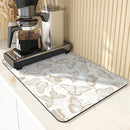 Axyaa Non-Slip Butterfly Drying Mat: Absorbent, Solid Color Placemat for Kitchen Counter