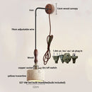 Axyaa Modern Copper LED Wall Light with Pull Chain Switch