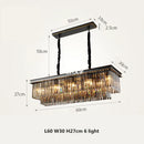 Axyaa Gold Black Metal Crystal Pendant Light Chain Chandelier