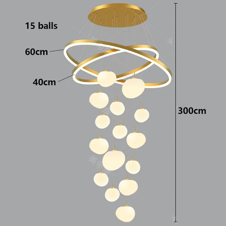 Axyaa Staircase Chandelier Pendant Light for Modern Home Decor & Indoor Lighting