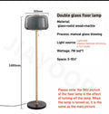 Axyaa Glass Floor Lamp | Modern LED Desk Light for Living Room & Bedroom