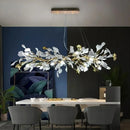 Axyaa Ginkgo Leaf Chandeliers - Elegant LED Lighting for Villa Dining Room