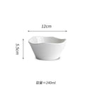 Axyaa Ceramic Edge Bowl Set for Serving, Soup, Salad, Fruit & Noodles