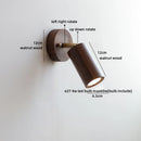 Axyaa Nordic LED Wall Lamp Bedroom Bedside Up Down Rotate Black Iron Stone Mirror Light