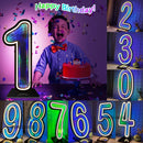 Axyaa Starry Sky Neon Number Sign Double-Sided Light for Party Decor