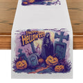 Axyaa Halloween Pumpkin Head Castle Skull Table Runner Farmhouse Kitchen Decor