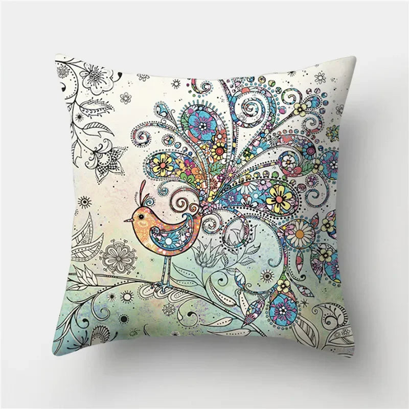 Axyaa Butterfly Cat Animals Design Pillowcase - Nordic Home Decor