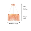 Axyaa Italian Tassel Aluminum Chain Chandelier - LED Pendant Lamp for Home Art Decor
